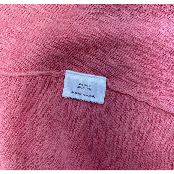 Eileen Fisher Cardigan Sweater Womens Size XL Long Pink Linen Knit Lagenlook - Picture 5 of 7